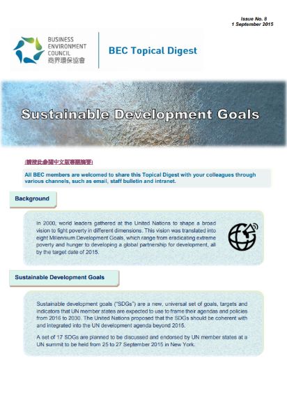 Issue 8: Sustainable Development Goals